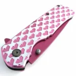 Pink Hearts Tactical Spring Assisted Pocket Knife