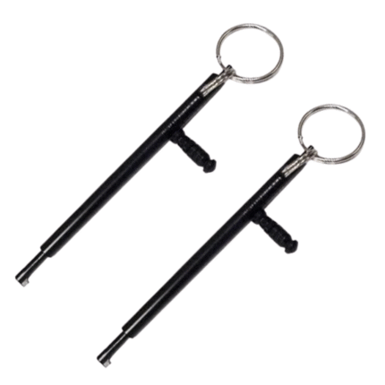2PC Black Aluminum Universal Handcuff Pocket Key Set