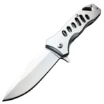 Silver 6.5" Spring Assisted Knife Folding Camping Rescue Gear