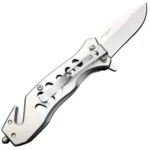 Silver 6.5" Spring Assisted Knife Folding Camping Rescue Gear