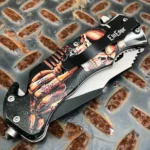 Skull Magician Pocket Knife Tactical Spring Assisted Blade