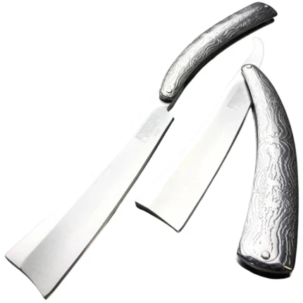 2PC Sweeney Todd Barber Razor Set Pocket Shaving Knife
