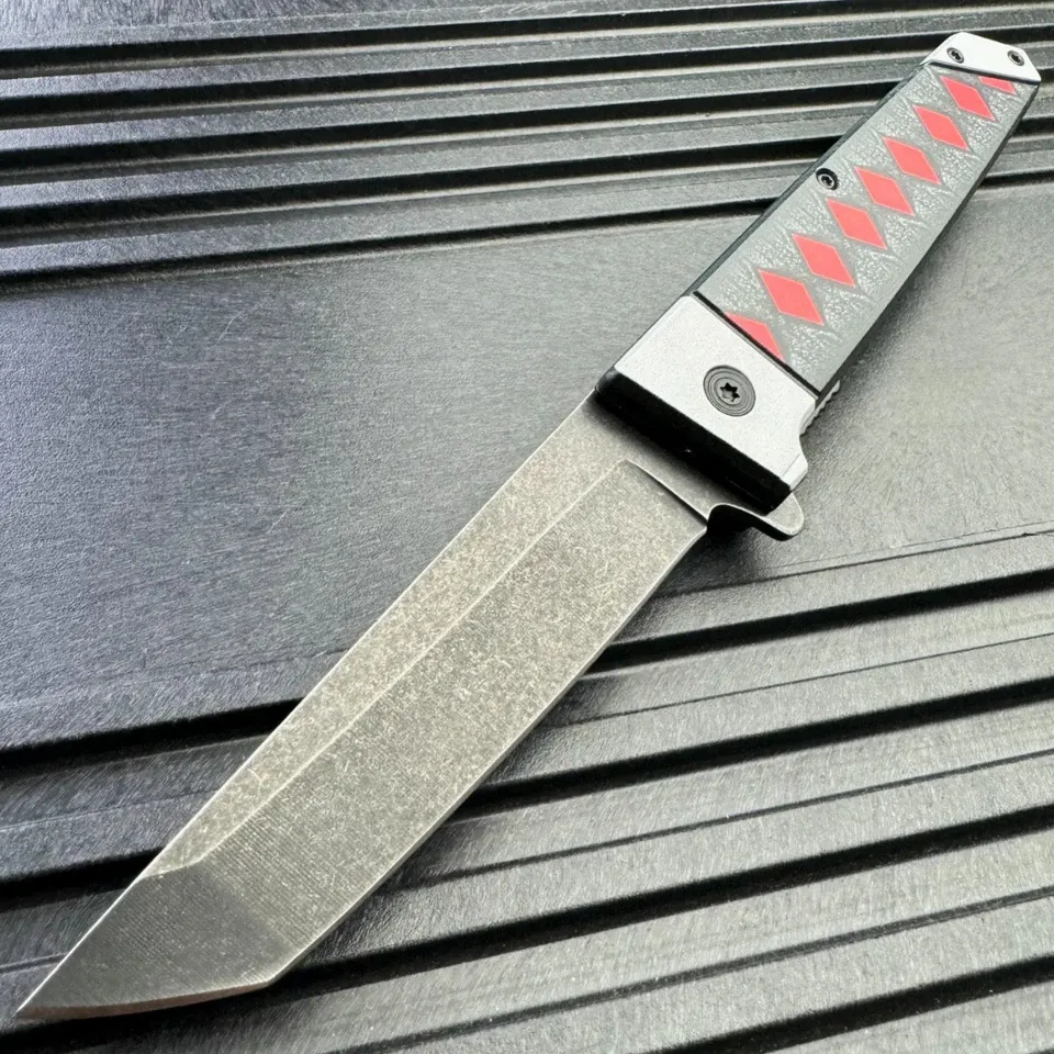 Tactical Anime Tanto Spring Assisted Folding Knife. 9" Tactical Anime Tanto Spring Assisted Folding Knife