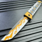 9" Tactical Anime Tanto Spring Assisted Folding Knife