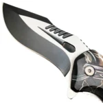 Tactical Skull Magician Folding Spring Assisted Knife
