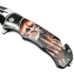 Tactical Skull Magician Folding Spring Assisted Knife