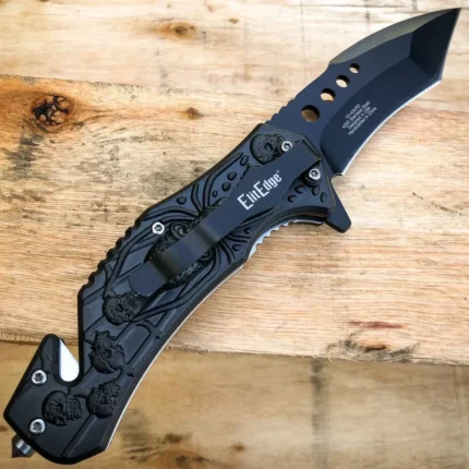 Military Tactical Skull Spider Assisted 8.5" Folding Knife