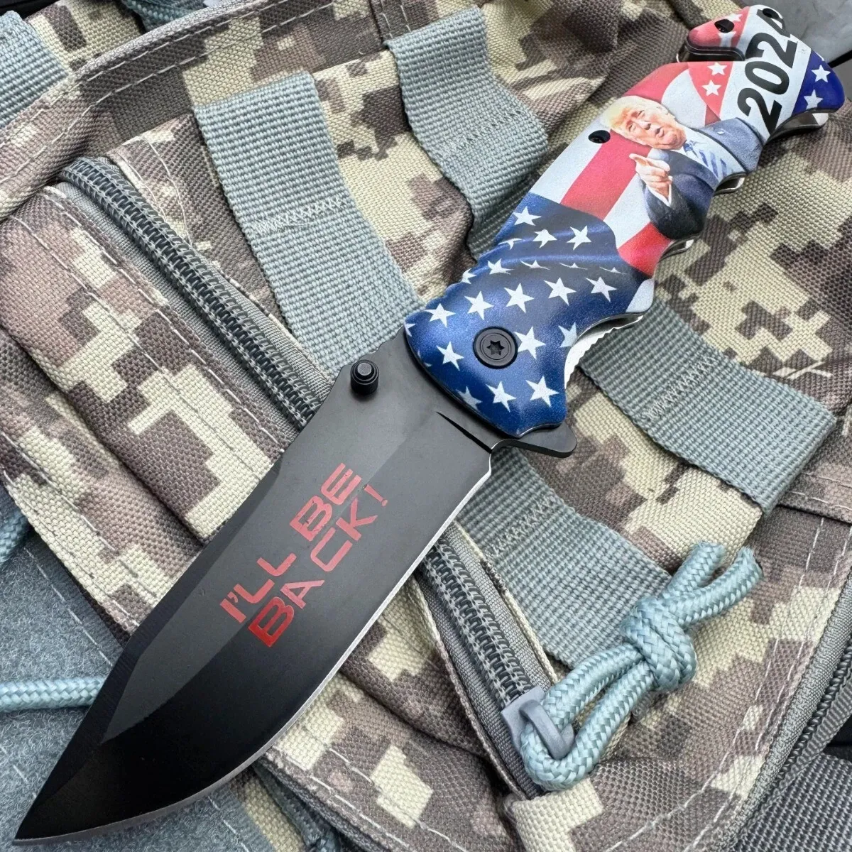 Trump 2024 MAGA Spring Assisted Folding Knife Trump 2024 MAGA Spring Assisted 8.5" Folding Knife