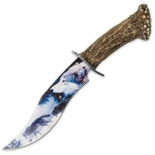 Wild Wolf Pack Fixed Blade Knife Antler Display Stand Wild Wolf Pack Fixed Blade Knife Antler Display Stand