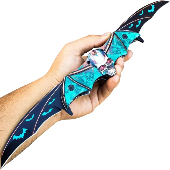 Zombie Skull Tactical Dual Blade Folding Pocket Knife