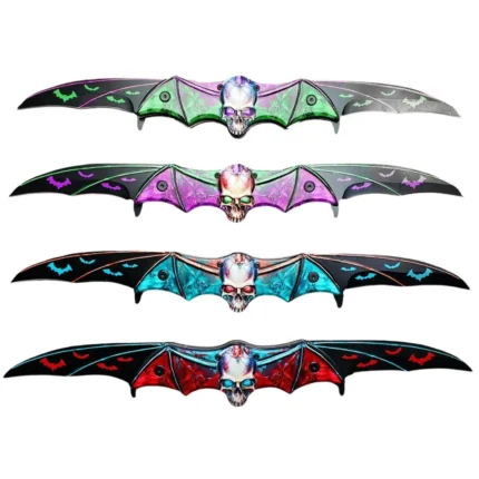 Zombie Skull Tactical Dual Blade Folding Pocket Knife