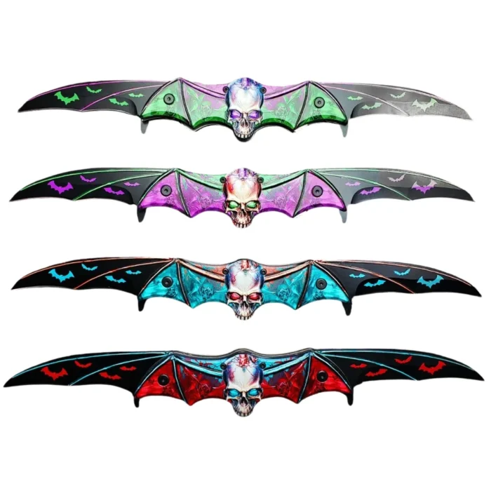 Zombie Skull Tactical Dual Blade Folding Pocket Knife