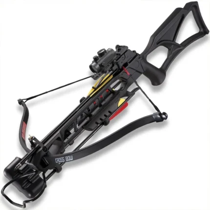 Black Recurve Crossbow 175 lb Draw Red-Dot Scope