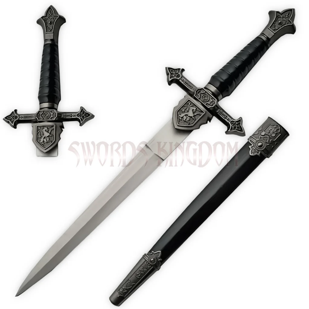 royal-english-medieval-style-dagger-with-sheath. Royal English medieval style dagger with sheath