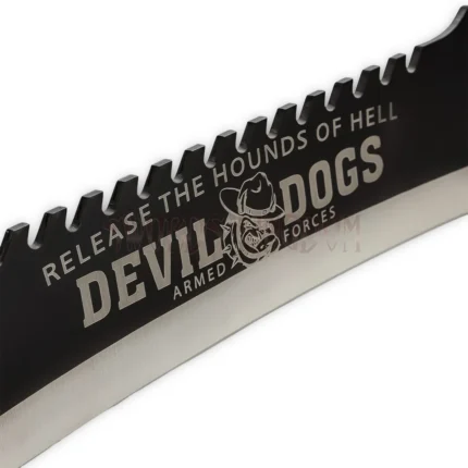 Devil Dogs machete combat knife with sheath