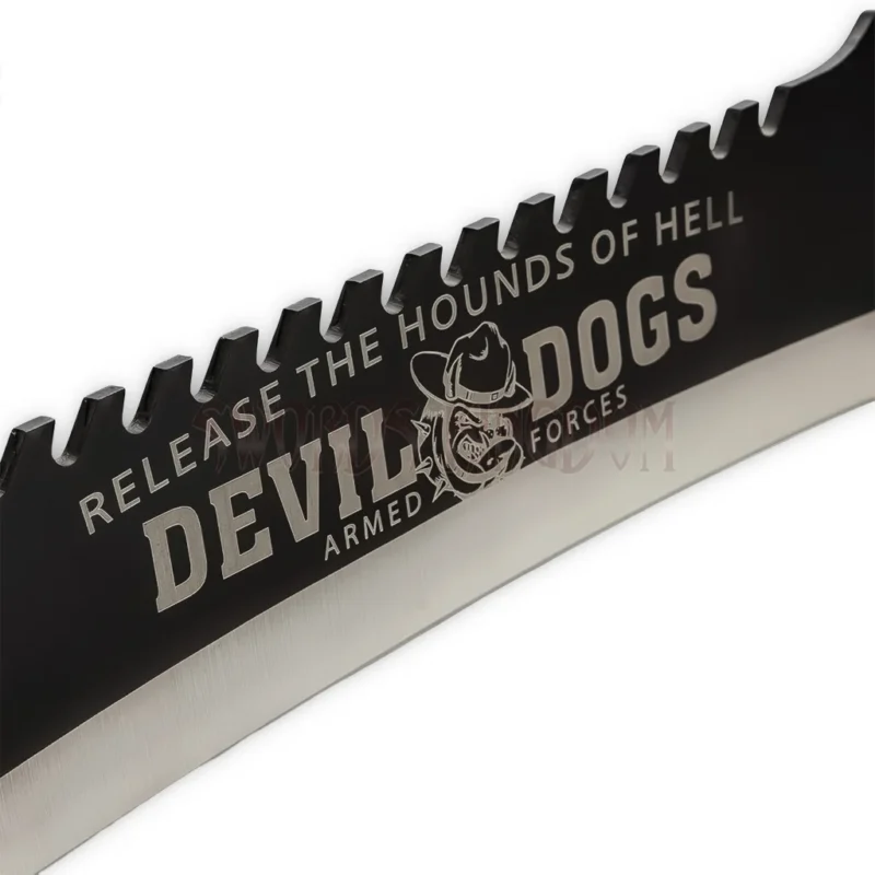 Devil Dogs machete combat knife with sheath