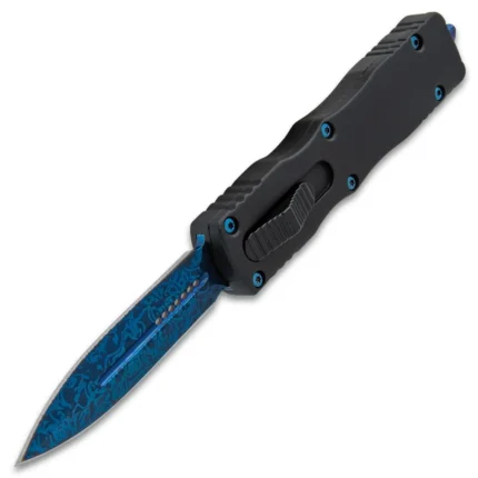 Automatic OTF Dagger Knife – Damascus Blade Tactical