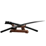 Black Japanese Samurai Katana Sword Damascus Folded