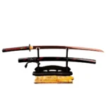 Blood Red Sharp Japanese Samurai Katana Sword