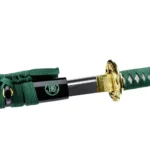 Handmade Full Tang Green Sakura Japanese Samurai Katana Sword - Image 2