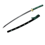 Handmade Full Tang Green Sakura Japanese Samurai Katana Sword