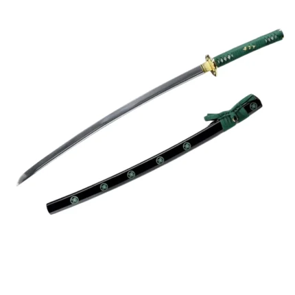 Handmade Full Tang Green Sakura Japanese Samurai Katana Sword