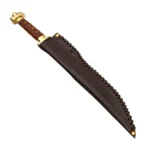 Merovingian Viking Seax Or Sax Dagger With Leather Sheath