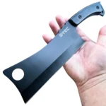 Black Cleaver Chef Butcher Knife Full Tang Steel