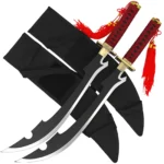 Japanese Ninja Twin Scimitar Sword Set Red