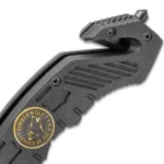 Stealth Black Tactical Rescue Assisted Folding Knife - Image 2