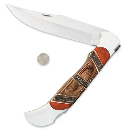 Timber Rattler Heartwood Scarab Back Folding Knife