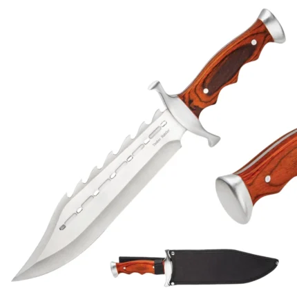 Timber Rattler Sinful Spiked Bowie Knife w/ Sheath