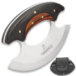 Timber Wolf Shredder Ulu Knife w/ Sheath 3 3/4"