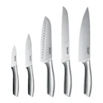 5-Piece Stainless Steel Kitchen Knife Set with Cover