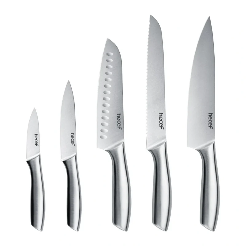 5-Piece Stainless Steel Kitchen Knife Set with Cover