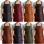 Black Blacksmith Leather Apron Heavy Duty Work Gear