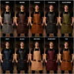 Black Blacksmith Leather Apron Heavy Duty Work Gear