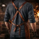 Blacksmith Guardian Crazy Horse Leather Apron with Multi Pocket - Image 2