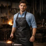 Blaze Craft Blacksmith Leather Apron Heavy Duty Work Gear