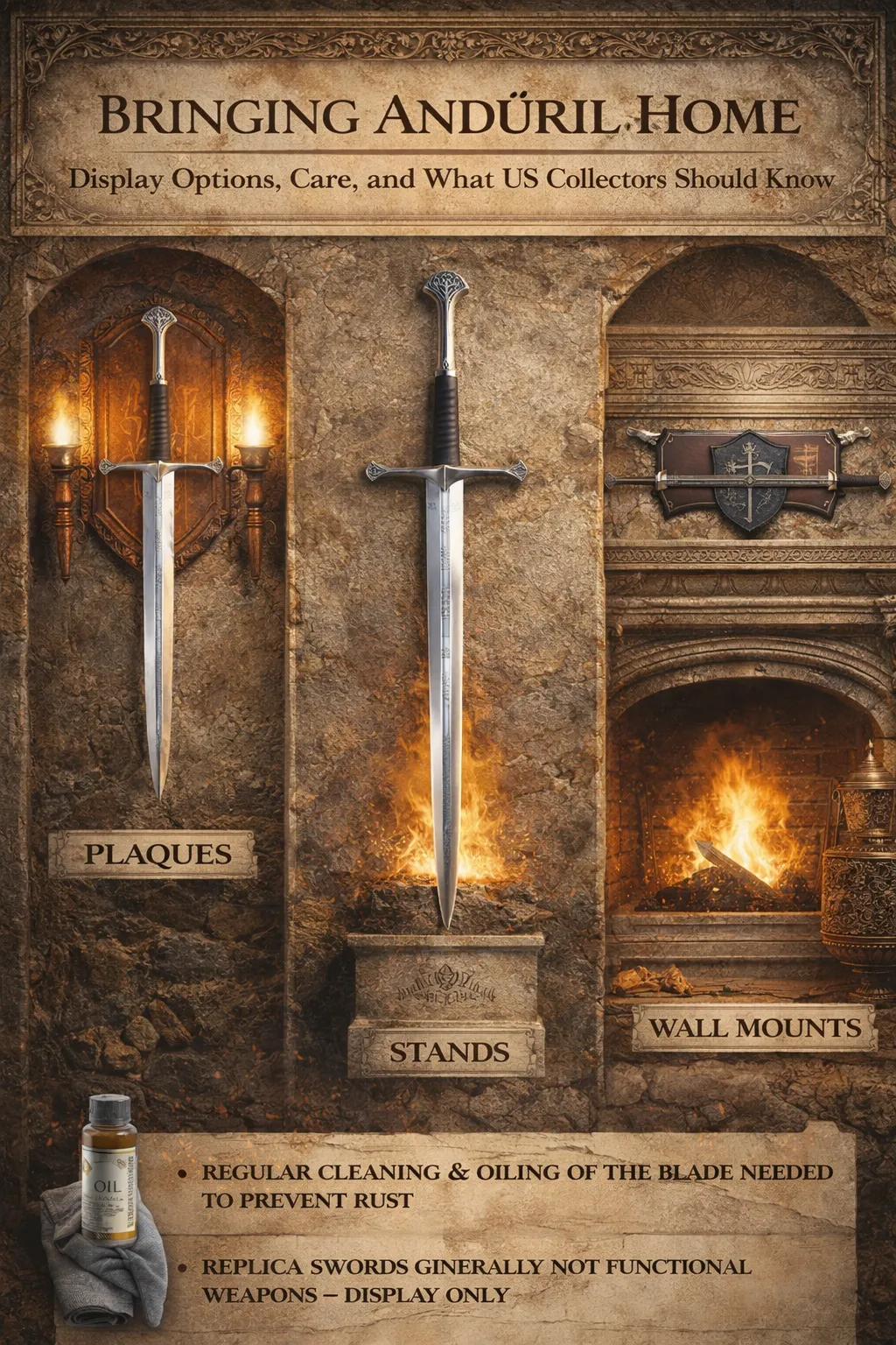 Bringing Andúril Home: Display Options, Care, and What US Collectors Should Know