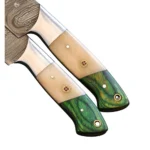 Custom Handmade Damascus Steel Chef Knife Set 1495 - Image 2