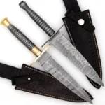 Full Damascus Steel Commando Knife Full Tang Dagger