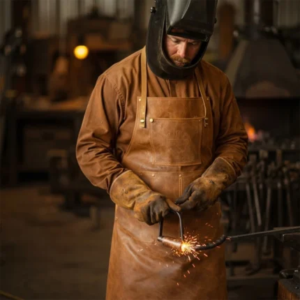 HeatArmor Blacksmith Apron – Heavy Duty Leather Work Gear