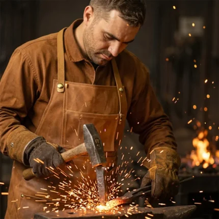 HeatArmor Blacksmith Apron – Heavy Duty Leather Work Gear