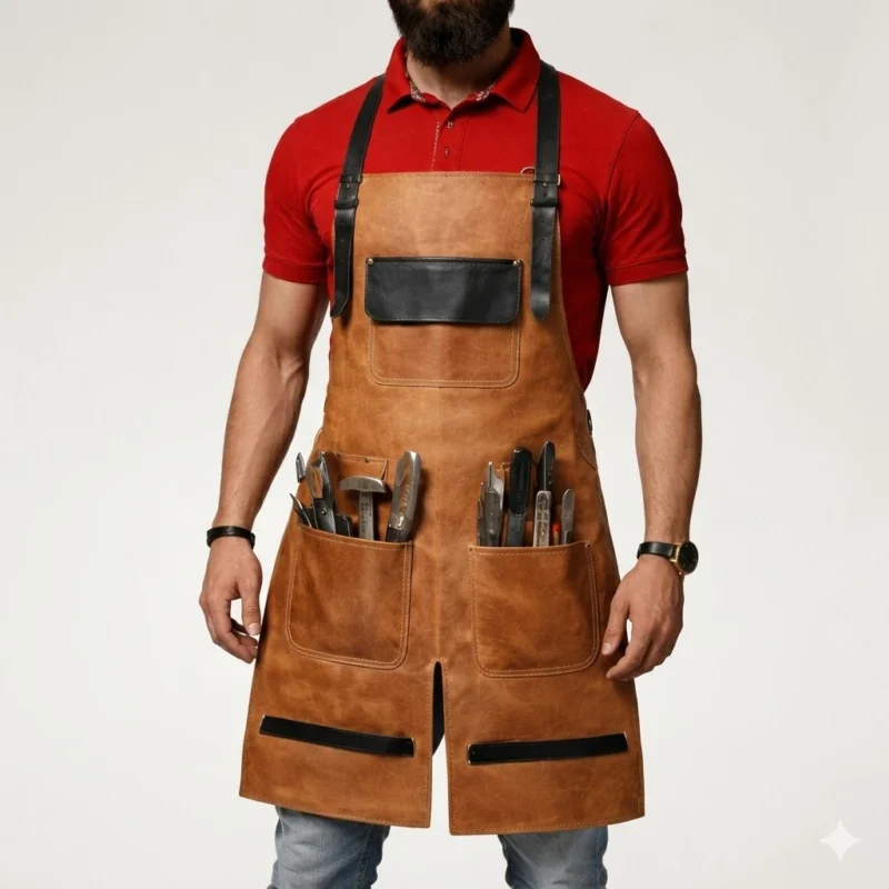 Reinforced Blacksmith Apron with Split Leg Heavy Duty