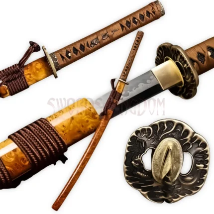 Handmade Samurai katana sword with real Hamon and L6 steel blade