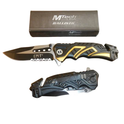 Black MTech Ballistic EMT Rescue Assisted Opening