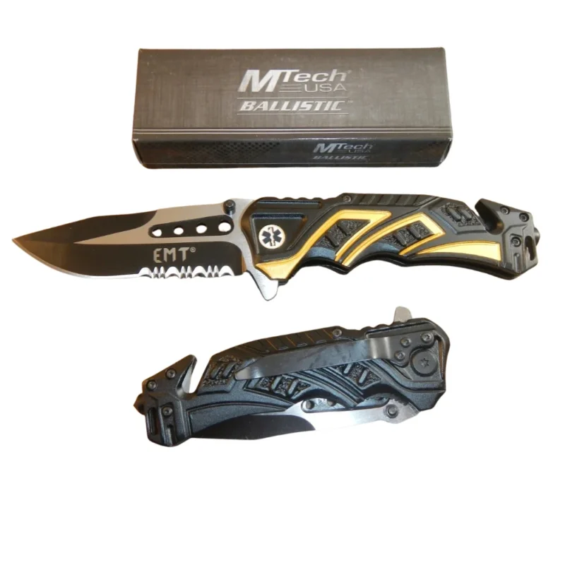 Black MTech Ballistic EMT Rescue Assisted Opening