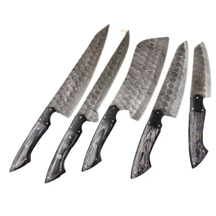 Handmade Forged Kitchen Damascus Steel Chef Knife Set