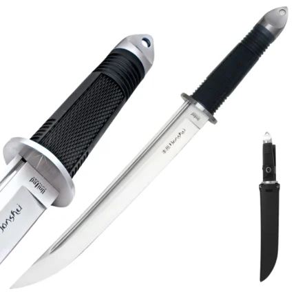 Honshu 17" Tanto Knife Stainless Steel with Leather Sheath